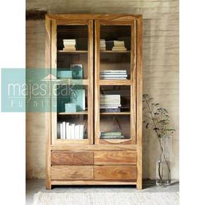 Teak display cabinet