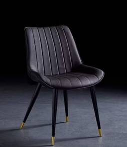Premium Nordic Modern Leather chair (Black)