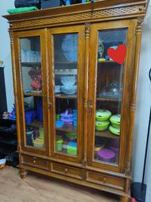 Almari jati 3 pintu