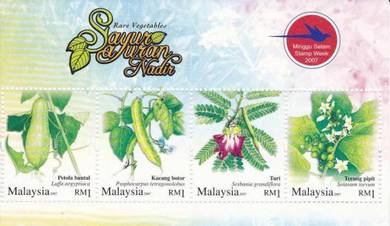 Miniature Sheet Rare Vegetables Malaysia 2007