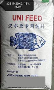 UNI Fresh Water Fish Feed 3319 20kg 3mm Ikan Tawar