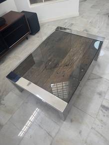 Bespoke Wood, Glass & Chrome Lounge Coffee Table