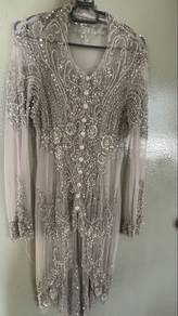 Silver/Grey Kebaya Beaded 1 Set