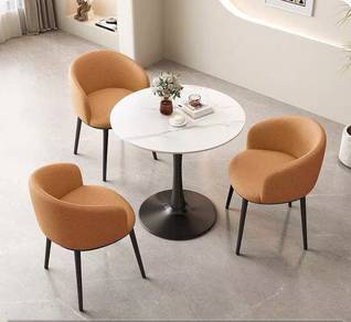 80cm dia. Dinning table with 3 chairs set