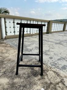 Wooden stool kerusi kayu besi