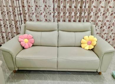 Full Leather Sofa, Cream