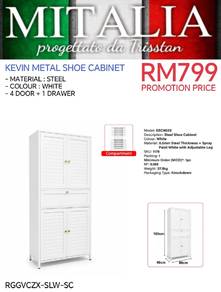 Quality Metal Shoe Cabinet | Almari Kasut Besi 