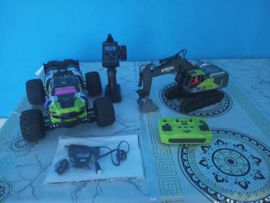 rc kereta dan excavator