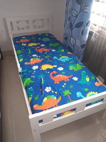 Ikea kritter with mattress & bed guard rail