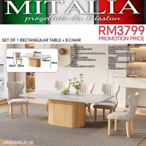 Quality 8 Seater Natural Marble Dining Set Sale