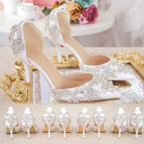 White / red diamond heels wedding RBH0325