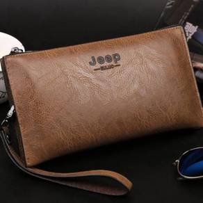 B0148 Jeep Retro Clutch Bag Men Long Wallet