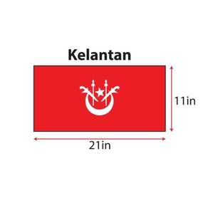 Bendera Kelantan (11" x 21")