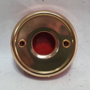 Showa Retro KABUTO Vermilion Gold Metal Safety Ash