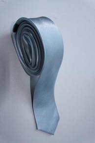 SLIM JT5 Blue Arctic Top Quality Solid Neck Tie