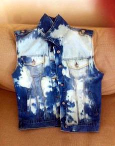 Vest Punk Jean Bleachers Rocker Skinhead Metal