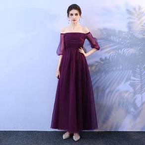 Purple prom bridesmaid wedding bridal dress RBP074