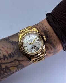 Custom Seiko Mod 39mm Gold Seikomatic Day-Date
