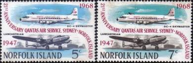N5 Flight Airplane Aero Norfolk Island Stamp UM