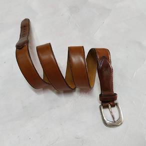 Brown leather belt (MADE IN ITALY)