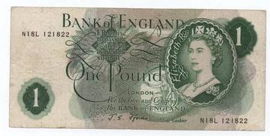 Great Britain 1 Pound 1966-1970 Pick P-374e