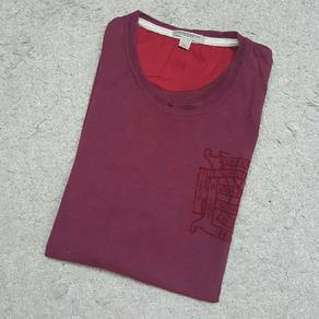Burberry Brit Maroon Slim Fit Crew-Neck Tee