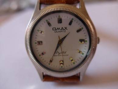 Omax Round White Dial Watch