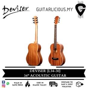 Deviser 34 inch Acoustic Travel Guitar L34-30