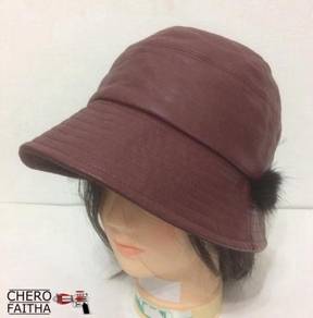CRFT1573 no brand sythetic leather bucket hat topi