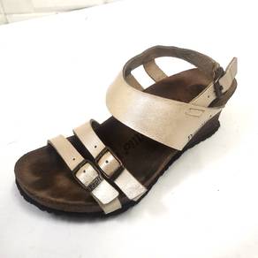 Papillio Ellen Birko-Flor Sandals in Pearl Gold