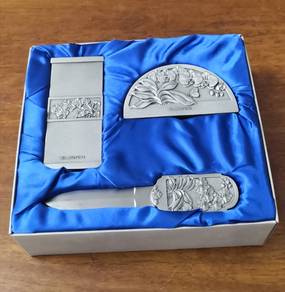 vintage Tumasek Pewter KL Mutual stationery set