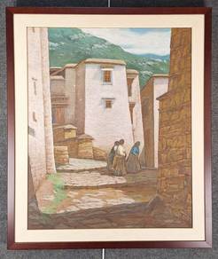 Oil Painting - Silent Steps by Zhang Yu Guan, 1992
