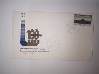 FDC Stamp Turkiye 1986 Turkish Submarine Force