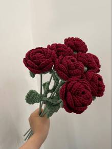 rose crochet bouquets