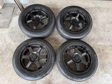 Rim te37 gloss black thailand tayar michelin