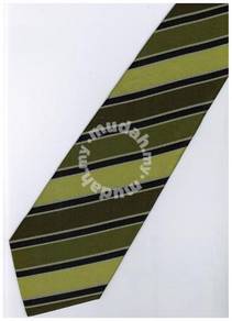 EG7 Apple Green Black Striped Formal Neck Tie
