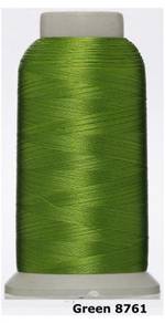 Green 8761 Embroidery Machine Thread Benang Sulam