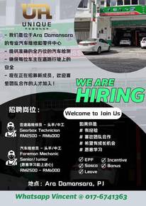 Gearbox Mekanik / Gearbox Technician