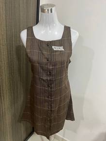 Brown Plaid Dresse