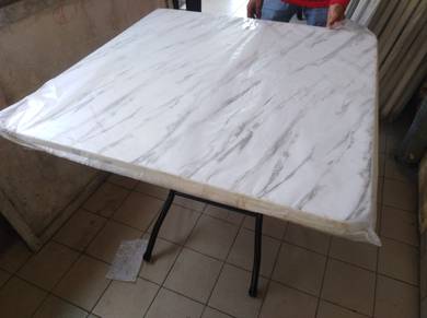White Marble Plastic Folding Table TA648