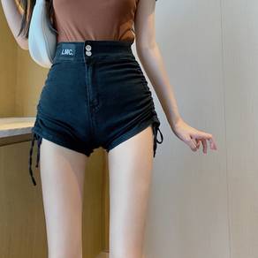 high rise black short pant