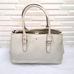 Authentic Kate Spade White Leather Tote Bag
