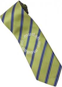 EG1 Apple Green Blue White Striped Formal Neck Tie