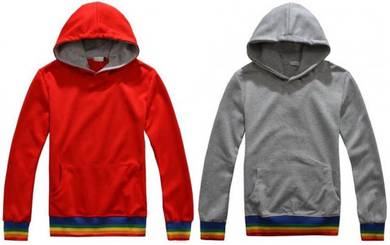 B1502 RETRO RED HOODIE SWEATSHiRT PULLOVER SWEATER