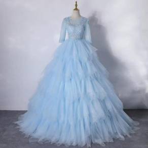 Blue wedding evening prom dress gown RBP1710