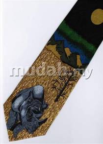 Rhino Mammal Animal Cartoon Fancy Novelty Neck Tie