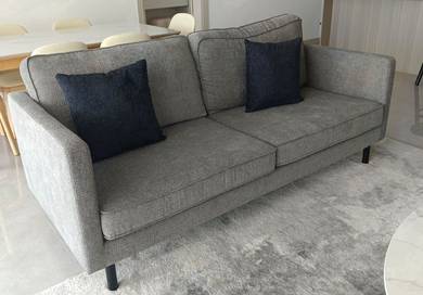 Three seater grey with two cushions