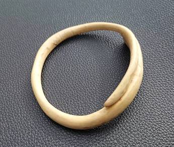 Genuine White Coral Handmade Bangle Bracelet Indon