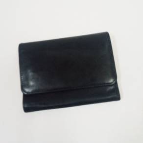 COACH Men Trifold Leather Wallet Black