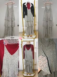 Long Dress no sleeves baju cantik